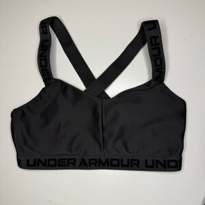 Under Armour Women's Charcoal Black Sports Bra Size Small, pads missing